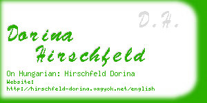 dorina hirschfeld business card